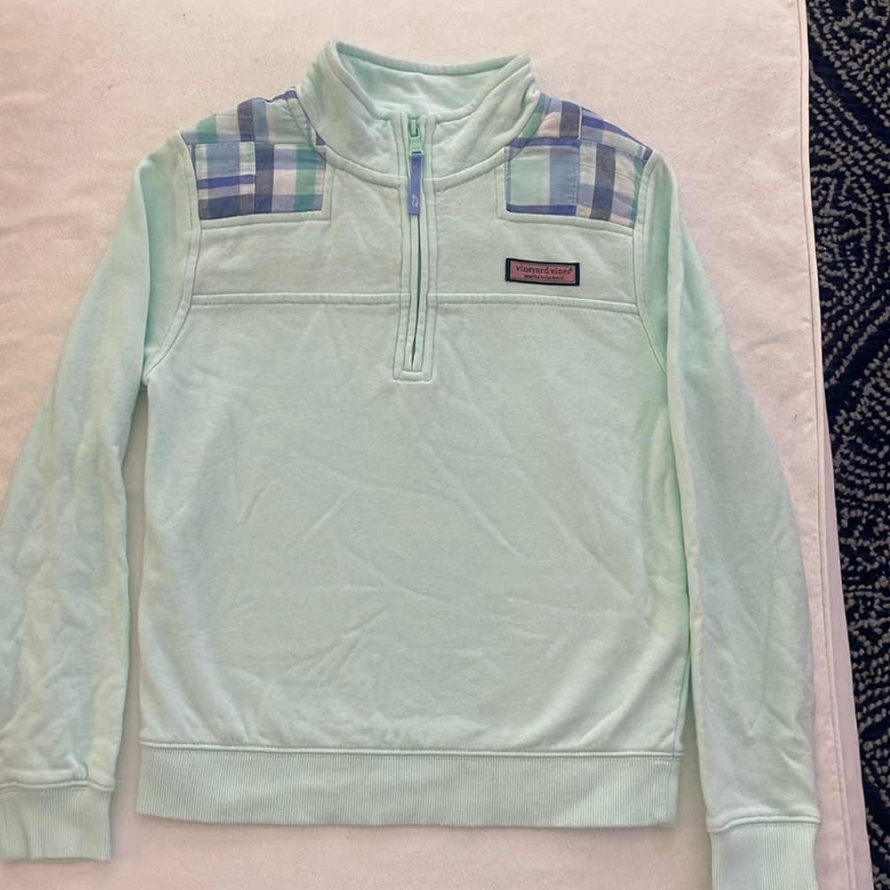 VINEYARD VINES Girls Mint Green L/S Sweatshirt Size 7-8